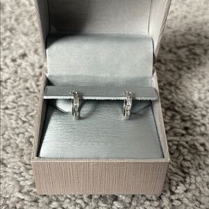 Zales Hoop Diamond Earrings - 10k